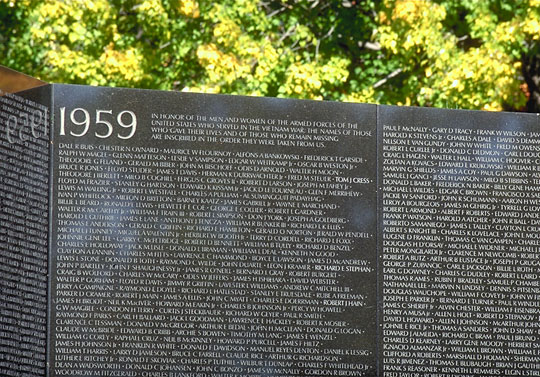the Vietnam Veterans Memorial