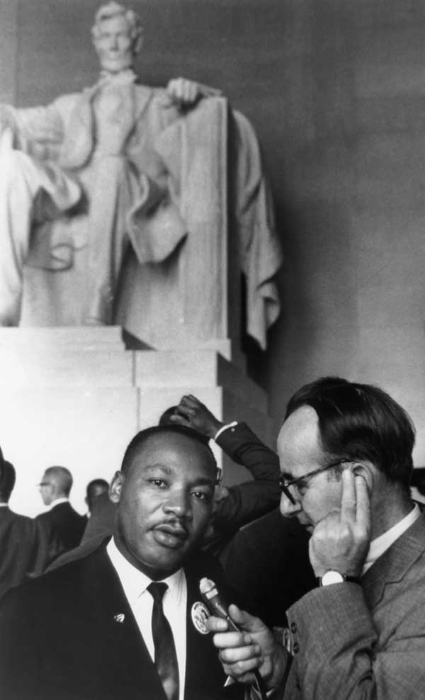 Martin Luther King Jr. at the Lincoln Memorial for his I Have a Dream speech