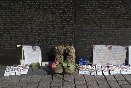 items left at the Vietnam Veterans Memorial